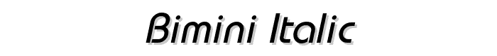 Bimini Italic font